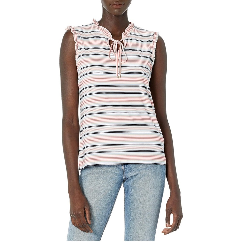 Tommy Hilfiger NWT Women's Tie Neck Sleeveless-Knit Top